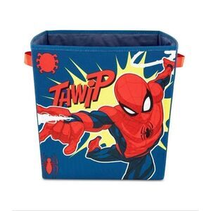 Marvel Spider-Man storage bin laundry basket boys room decor actionhero blue red